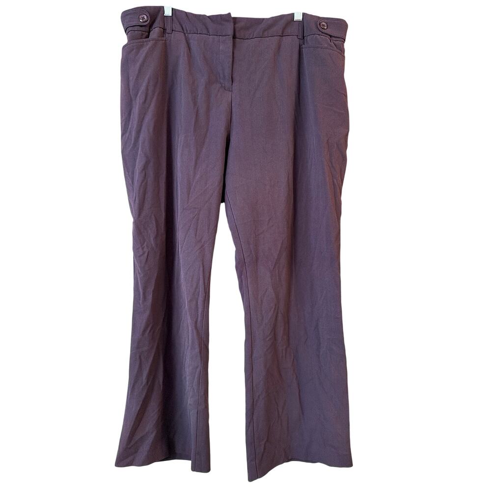 Briggs New York Women's Plus Size Purple Bootcut Dress Pants Size 22 W Short
